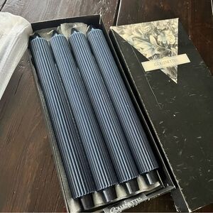 Vintage Navy Blue Tapered Candles set of 4 by ROOT Vintage